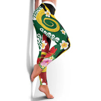 Melanesian Vanuatu Tribal Boar Tusk Leggings Tropical Plants and Namele Motifs - Polynesian Pride