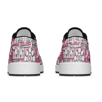 Mele Kalikimaka Hawaii Christmas Low Sneakers Akala Seamless Floral Motif LT9 - Polynesian Pride