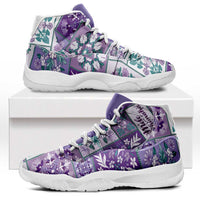 Mele Kalikimaka Hawaii Christmas Sneakers J11 Poni Seamless Floral Motif - Polynesian Pride