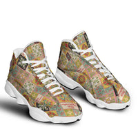 Mele Kalikimaka Hawaii Christmas Sneakers J13 Melemele Mama Seamless Floral Motif - Polynesian Pride