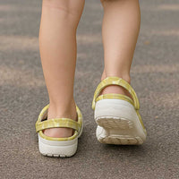 Melemele Hawaii Breadfruit Palaka Motifs Clogs Shoes