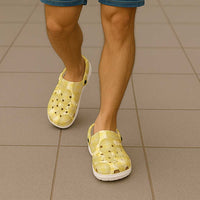 Melemele Hawaii Breadfruit Palaka Motifs Clogs Shoes