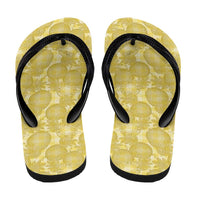 Melemele Hawaii Breadfruit Palaka Motifs Flip Flops