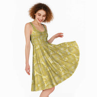 Melemele Hawaii Breadfruit Palaka Motifs Midi Dress