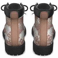 Mocha Mousse Aloha Hawaii All Season Boots Monstera Hibiscus Plumeria Seamless Vibes - Polynesian Pride