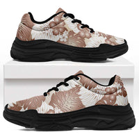 Mocha Mousse Aloha Hawaii Chunky Sneakers Monstera Hibiscus Plumeria Seamless Vibes LT14 Mocha Mousse - Polynesian Pride