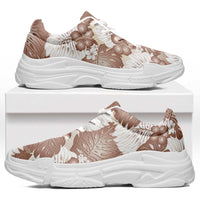 Mocha Mousse Aloha Hawaii Chunky Sneakers Monstera Hibiscus Plumeria Seamless Vibes LT14 Mocha Mousse - Polynesian Pride