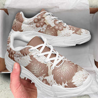 Mocha Mousse Aloha Hawaii Chunky Sneakers Monstera Hibiscus Plumeria Seamless Vibes LT14 - Polynesian Pride