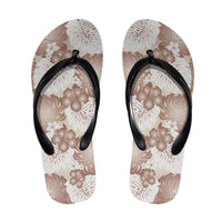 Mocha Mousse Aloha Hawaii Flip Flops Monstera Hibiscus Plumeria Seamless Vibes LT14 Mocha Mousse - Polynesian Pride