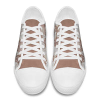 Mocha Mousse Aloha Hawaii Low Top Shoes Monstera Hibiscus Plumeria Seamless Vibes - Polynesian Pride