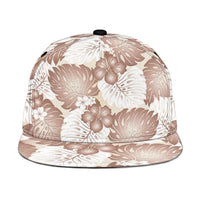 Mocha Mousse Aloha Hawaii Snapback Cap Monstera Hibiscus Plumeria Seamless Vibes LT14 One Size Mocha Mousse - Polynesian Pride