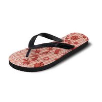 Mokihana Maile Ilima Leis Paniolo Palaka Flip Flops Hawaiian Ulaula Spirit - Polynesian Pride