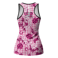 Mokihana Maile Ilima Leis Paniolo Palaka Hollow Tank Top Hawaiian Omaomo Ulaula Spirit - Polynesian Pride