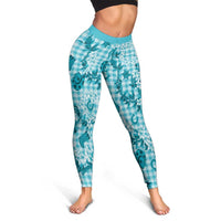 Mokihana Maile Ilima Leis Paniolo Palaka Leggings Hawaiian Polu Opa Spirit - Polynesian Pride