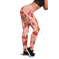 Mokihana Maile Ilima Leis Paniolo Palaka Leggings Hawaiian Ulaula Spirit - Polynesian Pride
