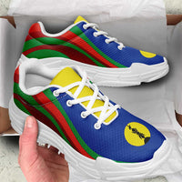 New Caledonia Chunky Sneakers Flag-Inspired Curve Style