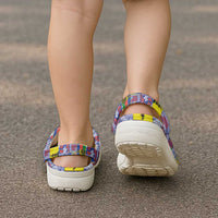 New Caledonia Joyeux Noel Clogs Shoes Pacific Patchwork Xmas Vibes - Polynesian Pride