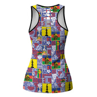 New Caledonia Joyeux Noel Hollow Tank Top Pacific Patchwork Xmas Vibes - Polynesian Pride