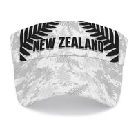New Zealand 2026 Football Sun Visor Cap Aotearoa Kia Kaha Silver Fern White