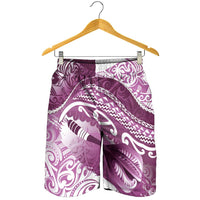 New Zealand Aotearoa Darts Masters Shorts for Men Maori Art Tattoo with Tribal Dart Symbol Pink - Polynesian Pride