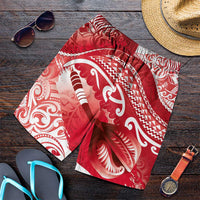 New Zealand Aotearoa Darts Masters Shorts for Men Maori Art Tattoo with Tribal Dart Symbol Red - Polynesian Pride