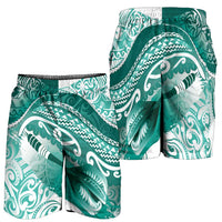 New Zealand Aotearoa Darts Masters Shorts for Men Maori Art Tattoo with Tribal Dart Symbol Teal Color - Polynesian Pride