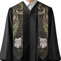 New Zealand Aotearoa Graduation Stole Maori Wheku Paua Shell Glitter Gold LT05 - Polynesian Pride