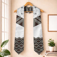 New Zealand Aotearoa Graduation Stole Taniko Art Simple Style LT05 One Size Brown - Polynesian Pride