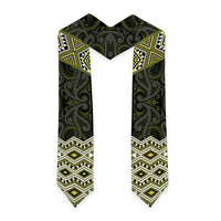 New Zealand Aotearoa Graduation Stole Yellow Taniko Art Maori Pattern