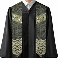 New Zealand Aotearoa Graduation Stole Yellow Taniko Art Maori Pattern