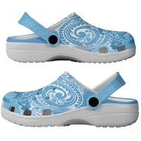 New Zealand Autism Awareness Clogs Shoes NZ Fern With Maori Koru Lizard LT14 - Polynesian Pride