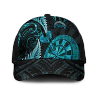New Zealand Darts Baseball Net Cap Happiness Is A Tight Threesome Maori Paua Shell - Polynesian Pride