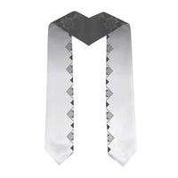New Zealand Graduation Stole Poutama Mix Gray Taniko Inspired Art