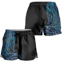 New Zealand Hammerhead Shark Shorts for Women Maori Haehae Mangopare Galaxy - Polynesian Pride
