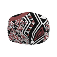 New Zealand Jeff Hat Aotearoa Kowhaiwhai Mix Taniko Art - Brown