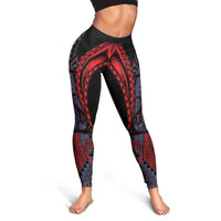 New Zealand Leggings Maori Kiwiana Pattern Tukutuku Motif
