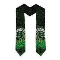 New Zealand Maori Koru Fern Graduation Stole Spiral Polynesian Style Green LT05 - Polynesian Pride