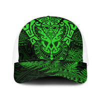 New Zealand Rugby All Green Baseball Net Cap Silver Fern All Black Mix Ta Moko - Polynesian Pride