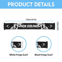 New Zealand WC2026 Black Soccer Scarf Silver Fern