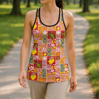 Niue Monuina e Kilisimasi Hollow Tank Top Pacific Patchwork Xmas Vibes - Polynesian Pride