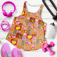 Niue Monuina e Kilisimasi Women Racerback Tank Pacific Patchwork Xmas Vibes - Polynesian Pride