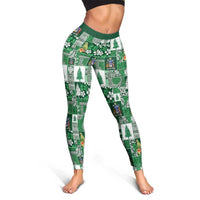 Norfolk Island Meri Krismas Leggings Pacific Patchwork Xmas Vibes LT9 - Polynesian Pride