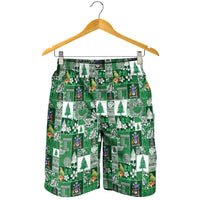 Norfolk Island Meri Krismas Shorts for Men Pacific Patchwork Xmas Vibes - Polynesian Pride