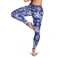 Northern Mariana Islands Magof Nochebuena Leggings Pacific Patchwork Xmas Vibes - Polynesian Pride