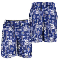 Northern Mariana Islands Magof Nochebuena Shorts for Men Pacific Patchwork Xmas Vibes - Polynesian Pride