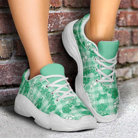Omaomao Aloha Hawaii Chunky Sneakers Plumeria Lei With Palaka Motif LT14 - Polynesian Pride