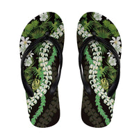 Omaomao Aloha Hawaii Lei Flip Flops Tropical Flowers Elegant Vibe - Polynesian Pride