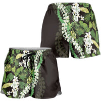 Omaomao Aloha Hawaii Lei Shorts for Women Tropical Flowers Elegant Vibe - Polynesian Pride