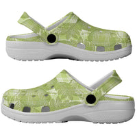 Omaomao Hawaii Breadfruit Palaka Motifs Clogs Shoes