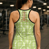 Omaomao Hawaii Breadfruit Palaka Motifs Hollow Tank Top